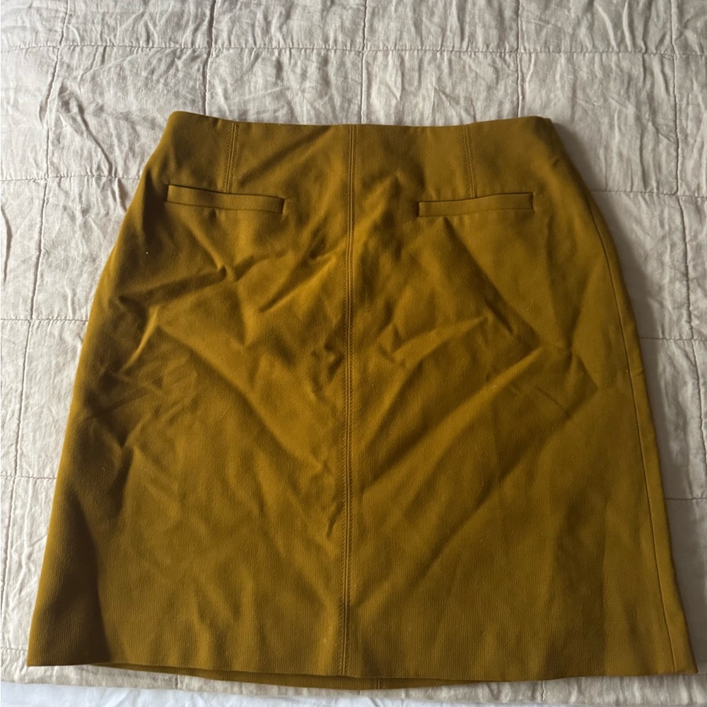 Ann Taylor Mustard Pencil Skirt